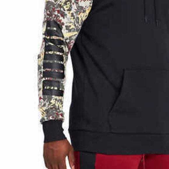 Puma Graffiti Hoodie Sweatshirt Pullover Ribbed Cuffs / Waist Black M or XL - Picture 4 of 5